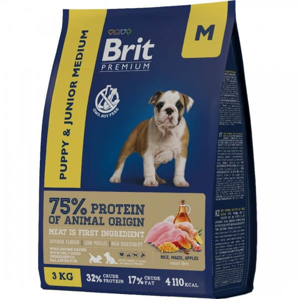 Brit Premium Puppy and Junior Medium(Курица) 3кг