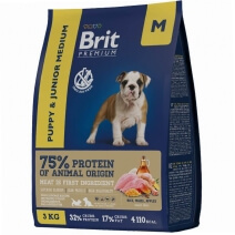 Brit Premium Puppy and Junior Medium(Курица) 3кг