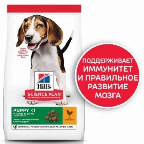 Hill's Science Plan с Курицей для средних пород щенков 12кг