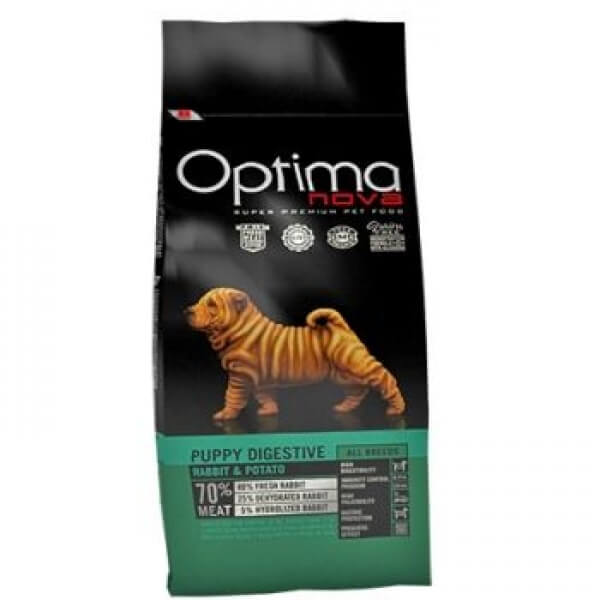 Optima Nova Puppy Digestive Rabbit and Potato 12кг