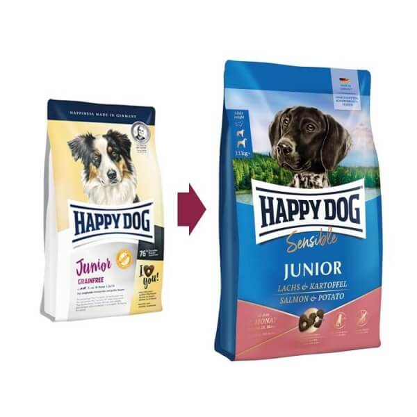 Happy Dog Junior Sensible (Лосось, картофель) 1кг