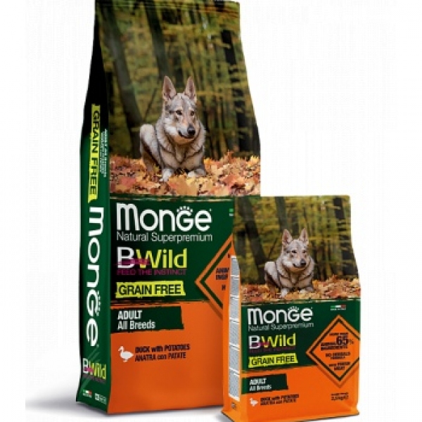 Monge BWild GF Adult All Breeds Утка 2,5кг