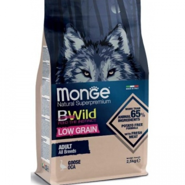 Monge BWild LG Adult All Breeds Гусь 2,5кг