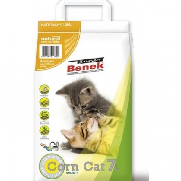 Наполнитель Super Benek Corn Cat кукурузный 14л