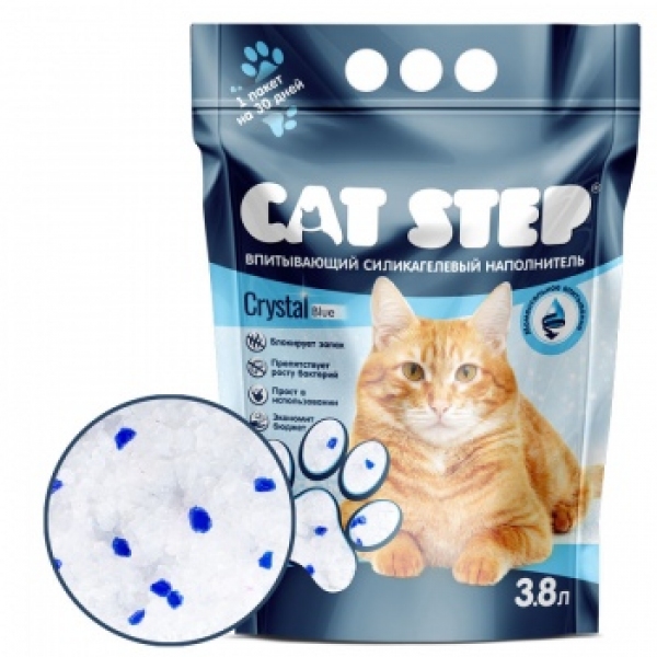 Наполнитель Cat Step Crystal Blue 3,8л
