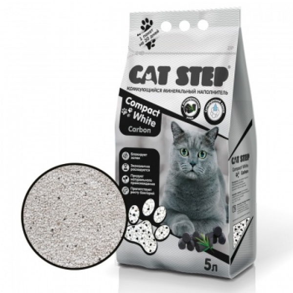 Наполнитель Cat Step Compact White Carbon 5л