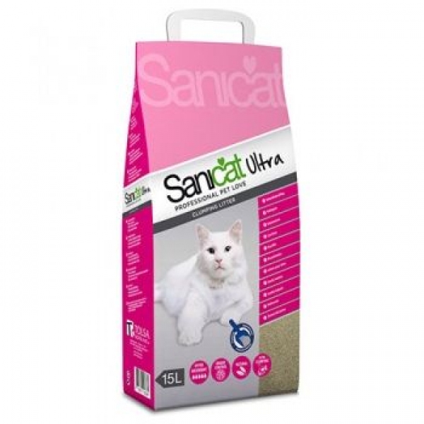 Наполнитель SaniCat Ultra без запаха 15л