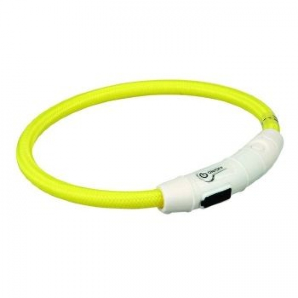 Ошейник Trixie Светящийся с USB (желтый) 35см