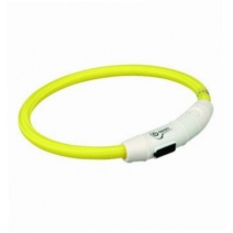 Ошейник Trixie Светящийся с USB (желтый) 35см