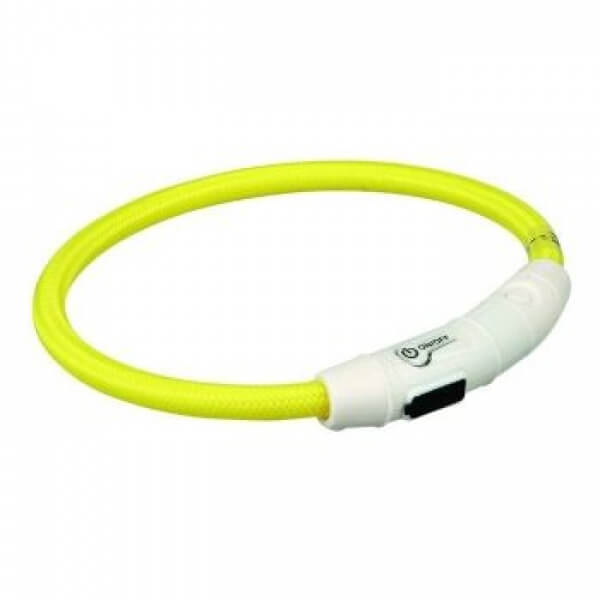 Ошейник Trixie Светящийся с USB (желтый) 65см