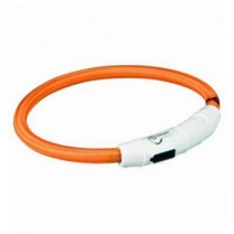 Ошейник Trixie Светящийся с USB (оранжевый) 35см