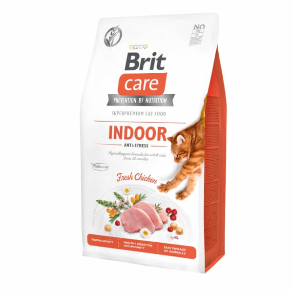 Brit Care Indoor Anti-stress для домашних кошек 2кг