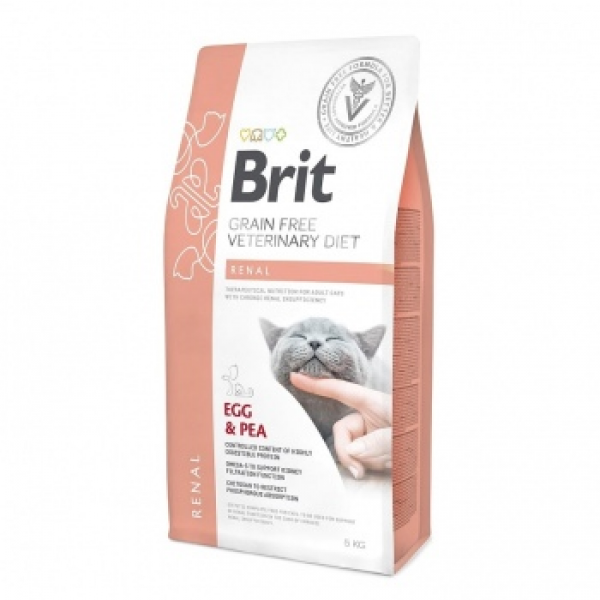 Brit Veterinary Diet Renal Cat Grain Free (с Яйцом) 2кг