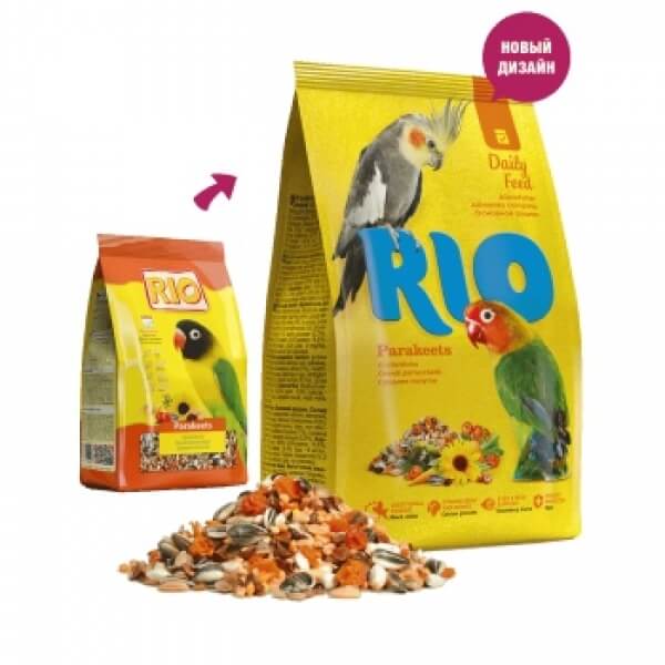 Корм RIO Основной рацион для средних попугаев 500г