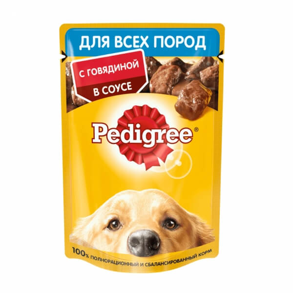 Pedigree для собак всех пород (Говядина в соусе) 85гр