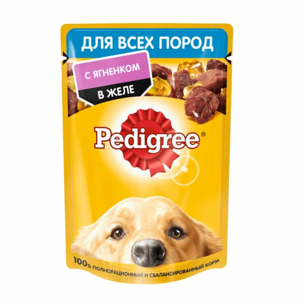 Pedigree для собак всех пород (Ягненок в желе) 85гр