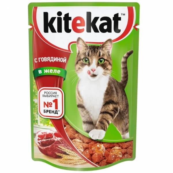 Kitekat с Говядиной в Желе 85гр