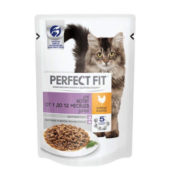 Perfect Fit для котят от 1 до 12 мес (Курица в соусе) 75гр