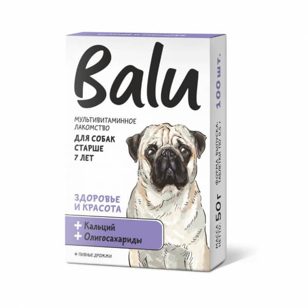 Мультивитаминное Лакомство BALU для собак старше 7 лет
