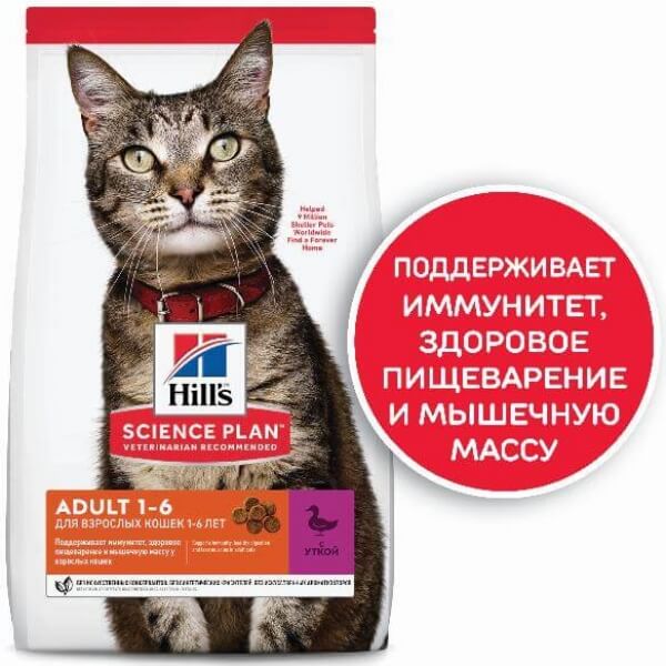 Hill's SP Optimal Care для взрослых кошек (Утка) 3кг