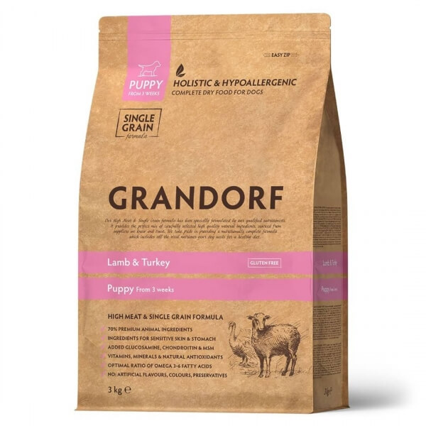 Grandorf Puppy (Ягненок и индейка) с 3 недель