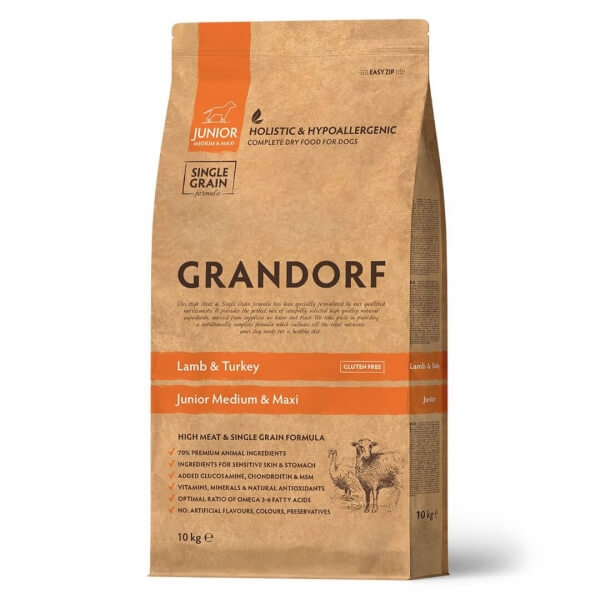 Grandorf Junior Medium & Maxi(Ягненок и индейка) 10кг