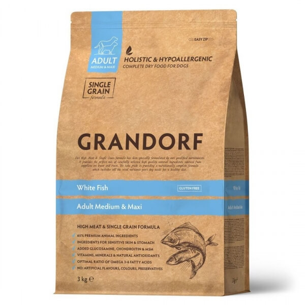 Grandorf Adult Medium & Maxi (Белая рыба) 3кг