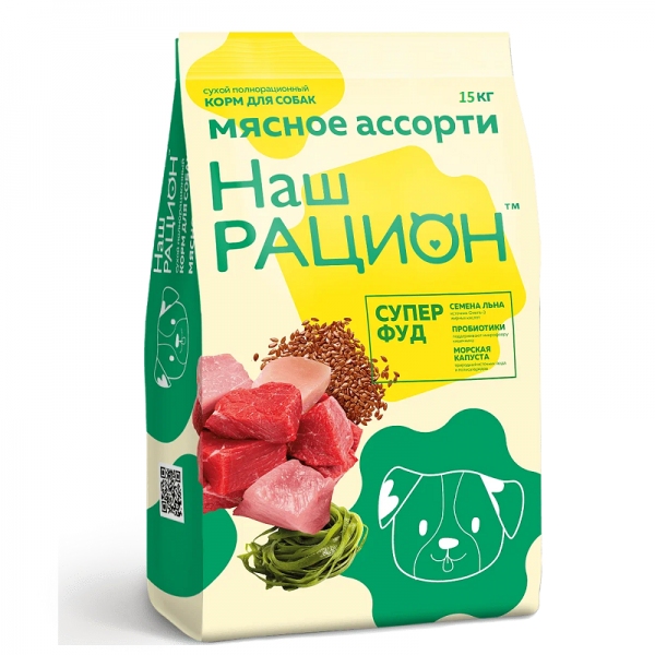 Наш рацион (Мясное ассорти) 15кг