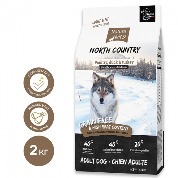 Natura Wild North Country (Курица, утка, индейка) 2кг