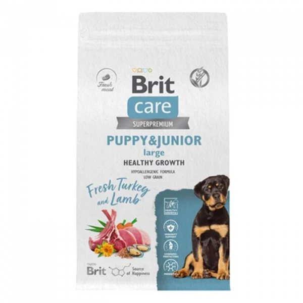 Brit Care Puppy&Junior L (Индейка, ягненок) 3кг