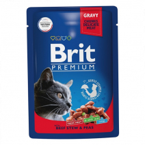Brit Premium Beef Stew and Peas (Говядина Горошек) 85г*14шт
