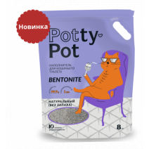 Potty-Pot Натуральный 8кг (10л) бентонитовый наполнитель