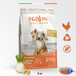 NAXOS Wellness Puppy Medium/Maxi (Курица, Индейка,Утка) 3кг