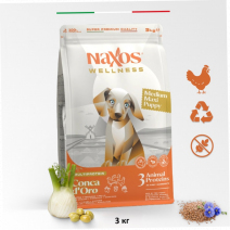 NAXOS Wellness Puppy Medium/Maxi (Курица, Индейка,Утка) 3кг