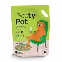 Potty-Pot Наполнитель ТОФУ (без запаха) 12л