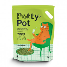 Potty-Pot Наполнитель ТОФУ (Зеленый чай) 12л