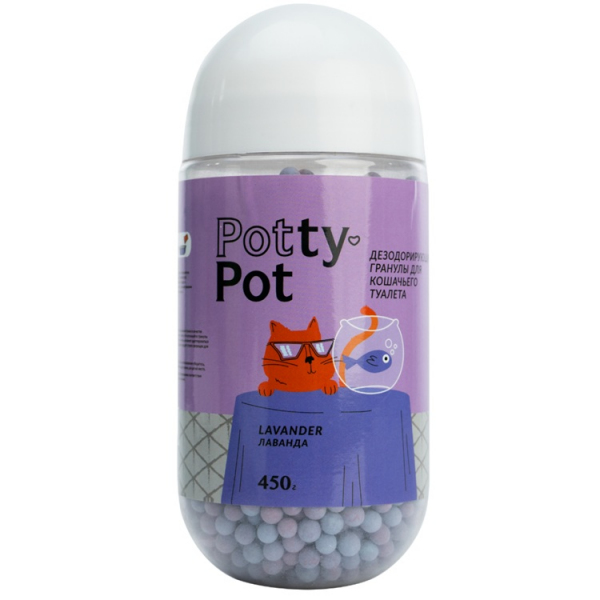 Potty-Pot Дезодорирующие гранулы (Лаванда) 450гр