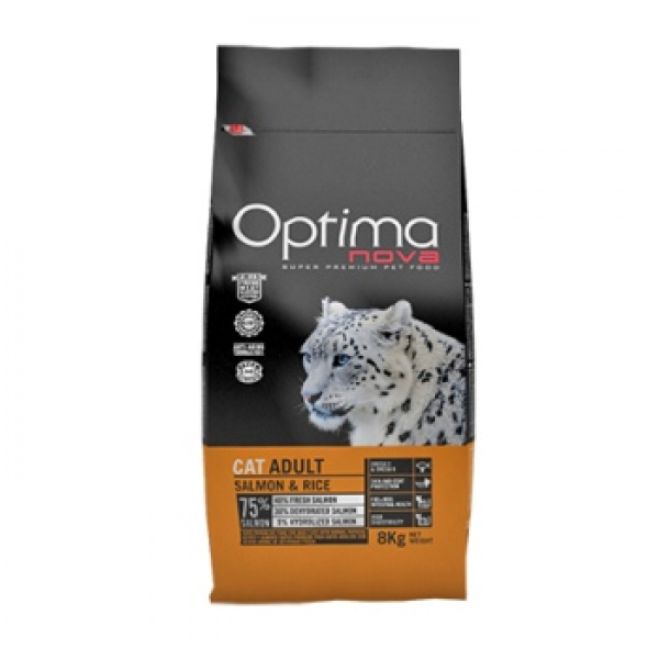 Optima Nova Cat Adult (Лосось и рис) 8кг