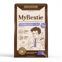 MyBestie Sterelized с лососем 1,5кг