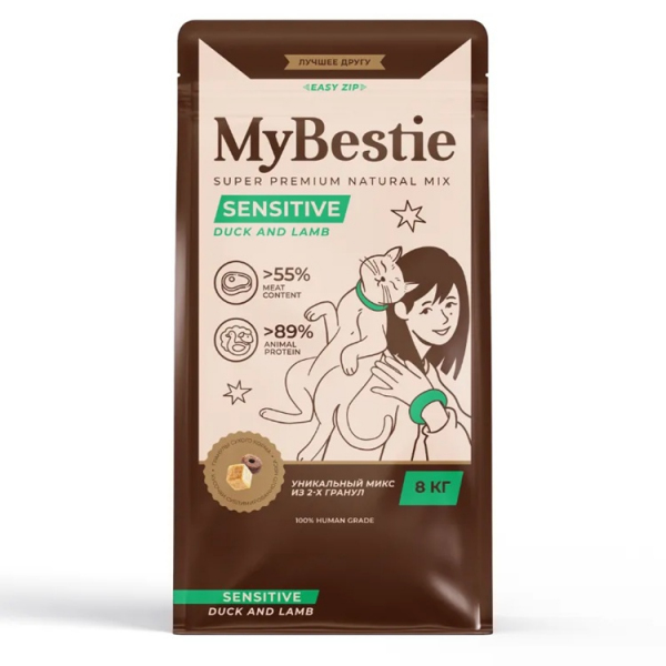 MyBestie Sensitive Утка с Ягненком 8кг