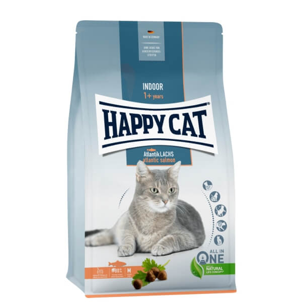 Happy Cat Supreme Indoor Atlantik-Lachs (Лосось) 1,3кг