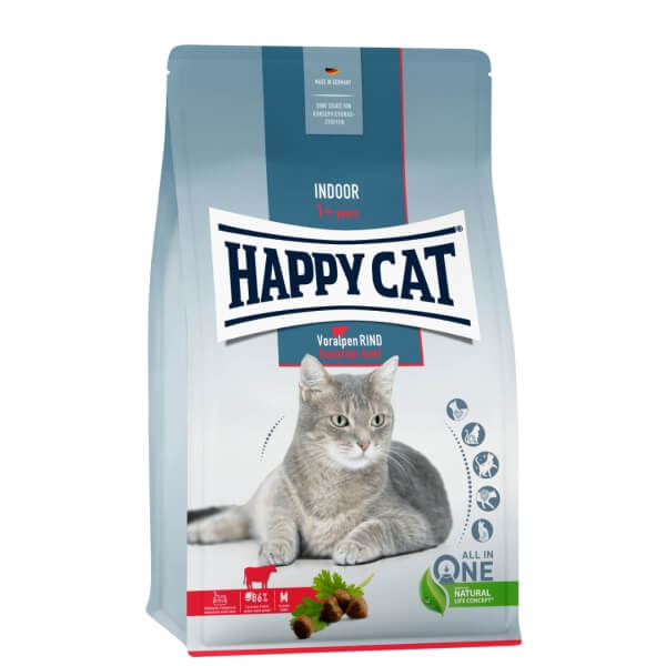 Happy Cat Supreme Indoor Voralpen-Rind (Говядина) 1,3кг