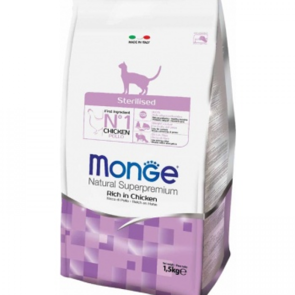 Monge Sterilized для Стерилизованных Кошек (Цыплёнок) 1,5кг
