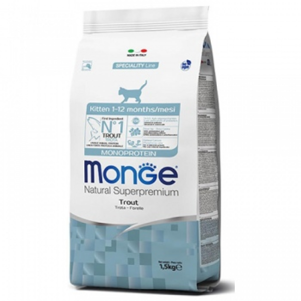 Monge Monoprotein Kitten для котят (Форель) 1,5кг