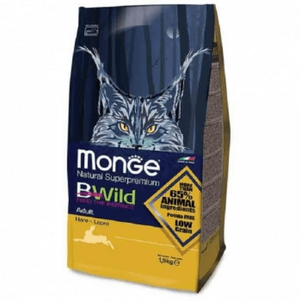 Monge BWild Adult Hare для Взрослых Кошек (Заяц) 10кг