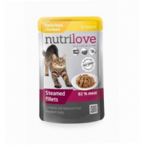 Nutrilove NMpouch Cat chicken с Курицей (соус) 85г