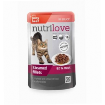 Nutrilove NMpouch Cat beef с Говядиной (соус) 85г