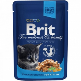 Brit Premium Chicken Chunks for Kitten (Курица)