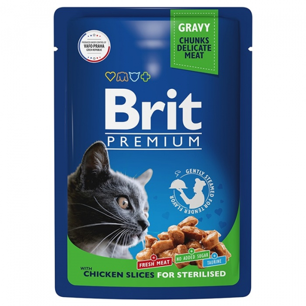 Brit Premium for Sterilized (Курица) дл Стерилизованных 85г