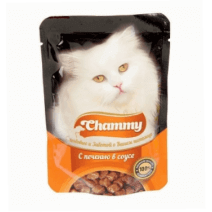 Chammy Печень в соусе Для взрослых кошек 85г